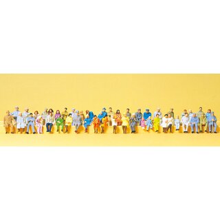Preiser 14416 - Figurensatz Standardserie 1:87 "Sitzende Personen. 48 Miniatu"