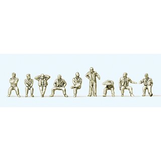 Preiser 16623 - Figurensatz military unbemalter Bausatz 1:87 "Soldaten in Ausgehuniform. US"