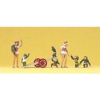 Preiser 20257 - Figurensatz Zirkus 1:87 "Mädchen, Affen"