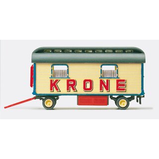 Preiser 21015 - Zirkus Krone bedrucktes Fertigmodell 1:87 "Wohnwagen "Krone". Fertigmode"