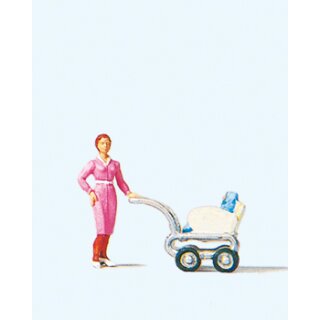Preiser 28037 - Einzelfigur Exklusivausführung 1:87 "Frau mit Kinderwagen"