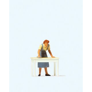 Preiser 28134 - Einzelfigur Exklusivausführung 1:87 "Hausfrau, Tisch wischend"