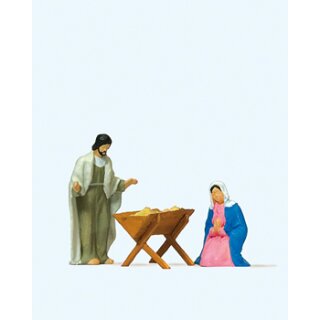 Preiser 29091 - Einzelfigur Exklusivausführung 1:87 "Maria und Josef mit Krippe"