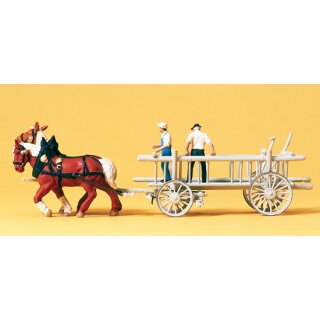 Preiser 30436 - Gespann Fertigmodell 1:87 "Leiterwagen. Fertigmodell"