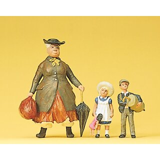 Preiser 45061 - Figurensatz 1:22,5 "Tante Tulli mit Neffe und Nic"