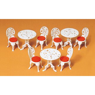 Preiser 45209 - Zubehör 1:22,5 "Tische, Stühle. Bausatz"
