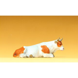 Preiser 47004 - Tierfigur Elastolin 1:25 "Kuh liegend"