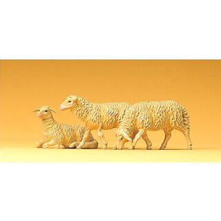Preiser 47057 - Tierfigur Elastolin 1:25 "3 Schafe"