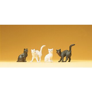 Preiser 47063 - Tierfigur Elastolin 1:25 "4 Katzen"
