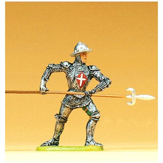 Preiser 52003 - Sammlerfigur "Ritter" Elastolin 1:25 "Ritter angreifend, mit Spieß"
