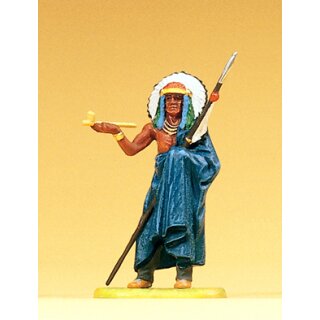 Preiser 54604 - Sammlerfigur "Indianer" Elastolin 1:25 "Häuptling mit Friedenspfeife"