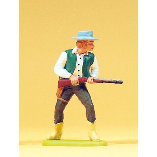 Preiser 54806 - Sammlerfigur "Cowboys" Elastolin 1:25 "Cowboy stehend, mit Gewehr"