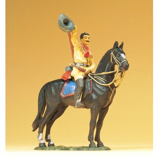 Preiser 54963 - Sammlerfigur "Karl May" Elastolin 1:25 "Old Shatterhand zu Pferd"