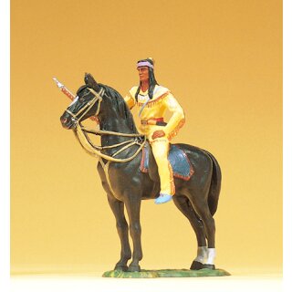 Preiser 54964 - Sammlerfigur "Karl May" Elastolin 1:25 "Winnetou zu Pferd"