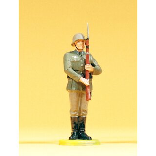 Preiser 56003 - Sammlerfigur "Wehrmacht Deutsches Reich 1935-1945" Elastolin 1:25 "Soldat stehend, Gewehr präsen"