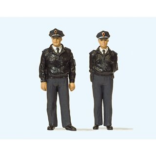 Preiser 63101 - Figurensatz 1:32 "Polizisten stehend. Blaue Uni"