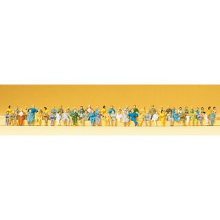 Preiser 79250 - Figurensatz Großpackung 1:160 "Sitzende Reisende für Zugabte"